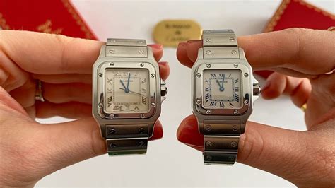 cartier santos large or medium|cartier santos watch size guide.